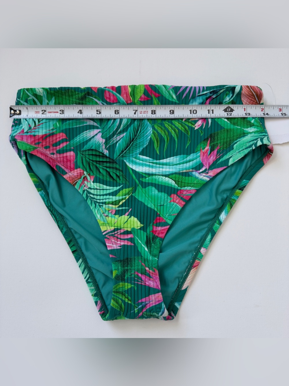 Next by Athena Tropical Print Ribbed Bikini Set Size M NWT V-Neck - Picture 12 of 16